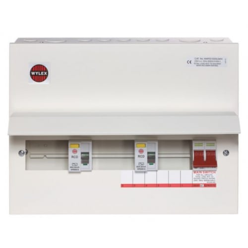 Wylex Metal High Integrity Consumer Units 1 Mainswitch + 2 RCD's