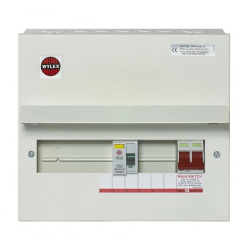 Wylex Metal Split Load Consumer Units 1 Mainswitch + 1 RCD