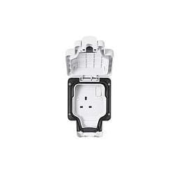 MK K56486WHI Masterseal Plus 1 Gang 13 Amp IP66 Outdoor Switched Socket