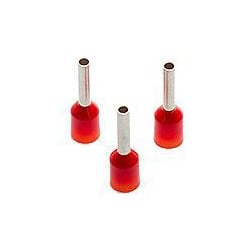 Partex CEF108F 1.0mm Red French Bootlace Ferrules pack of 100