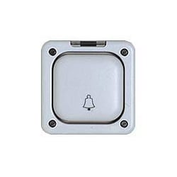 MK K56407GRY 1 Gang Bell Push Marked BELL 10a IP66 Exterior Switch