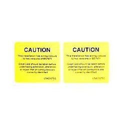 QLU LS4035T50 2 x yellow self adhesive labels,  New Cable Colour Label