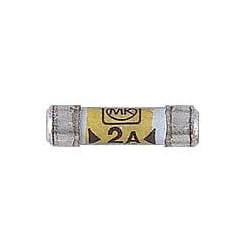 Niglon FC2 BS646 2amp colour coded Yellow ceramic fuses (Pack of 10)