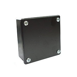 Norslo 6"x6"x2" Black Enamel Steel Knockout Adaptable Box