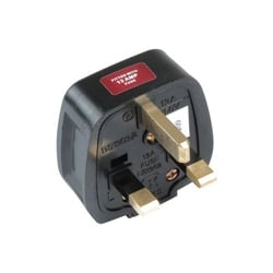 CED WP1313RB 13amp 3pin Rubber fused plug black