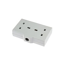 CED TS2 13amp 2gang Trailing socket white (no plug or lead)
