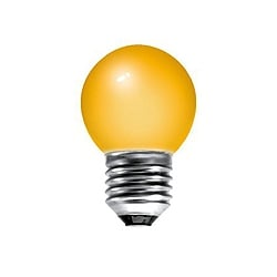 BELL 01511 15 Watt 240v ES Amber G45 Round Coloured Lamp