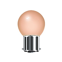 BELL 01516 15 Watt 240v BC Pink G45 Round Coloured Lamp