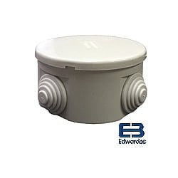 DEG J4480 80x40mm round IP44 ABS Box with grommets GE84S