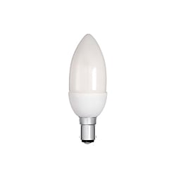 BELL 00736 11 Watt SBC Warm White Opal Compact Fluorescent Candle Lamp
