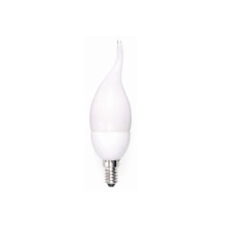 BELL 00731 7 Watt SES Bent Tip Opal Compact Fluorescent Candle Lamp