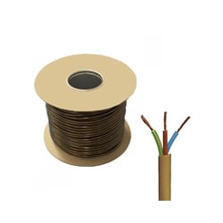 0.75mm 2183Y 3 Core Gold Circular PVC Flexible Cable - 100 Metre Coil