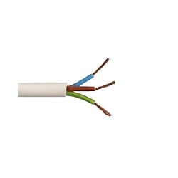 Cable type: 3183Y 3 Core 0.75mm General purpose flexible white electric cable 