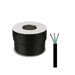 1.0mm 3183 3 Core Black TRS Rubber Flexible Cable -50 Metre Coil