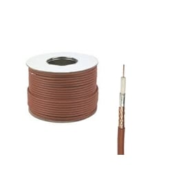 1/1.0 75ohm Brown Coaxial Cable - 100 Metre Coil