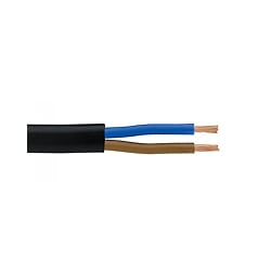 2.0mm Low Voltage Black Flat Twin Lighting cable - Cut To Metre
