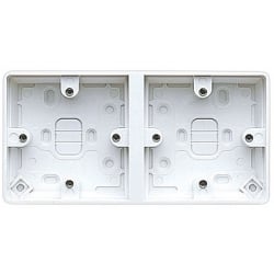 MK K2025WHI 38mm Dual Accessory Surface Mounting Box White