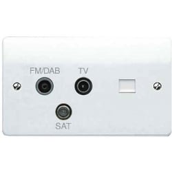 MK K3561DABWHI Triplexer TV,FM DAB, SAT & BT Secondary Socket