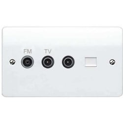 MK K3562WHI Diplexer TV, FM, IEC(Male) & BT Secondary Socket