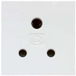 MK K5833WHI Logic Plus Euro 50x50mm 5amp 240volt Socket module white