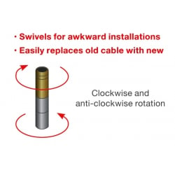 Super Rod CRSW In-line Rod Swivel to help prevent cable twists