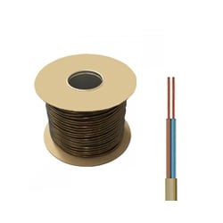 0.75mm 2192Y 2 Core Gold Oval PVC Flexible Cable - 50 Metre Coil