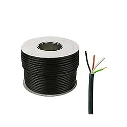 1.0mm 3184Y 4 Core Black Circular PVC Flexible Cable - 50 Metre Coil