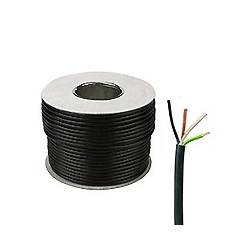 1.0mm 3184Y 4 Core Black Circular PVC Flexible Cable - 100 Metre Coil