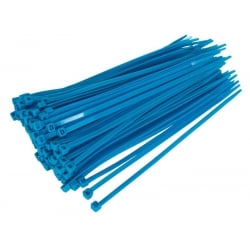 Unicrimp QTBL100M 100mm x 2.5mm Nylon Blue Cable Ties (100)