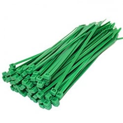 Unicrimp QTG300S 300mm x 4.8mm Nylon Green Cable Ties (100)
