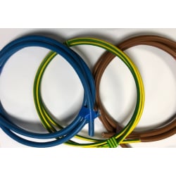 FlexiTail Kit 1m each of 25mm Brown/Brown and Blue/Blue 6181XY + 1m 16mm Green/yellow
