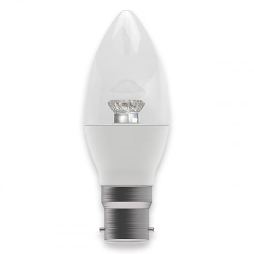 Bell 05830 6w BC LED 2700k Dimmable Clear Candle Lamp