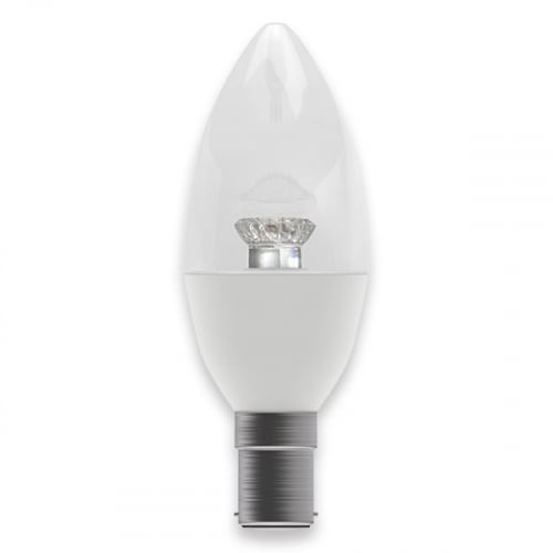 Bell 05831 6w SBC LED 2700k Dimmable Clear Candle Lamp