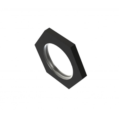 Metpro 1.1/2 inch Black enamel hexagon locknut