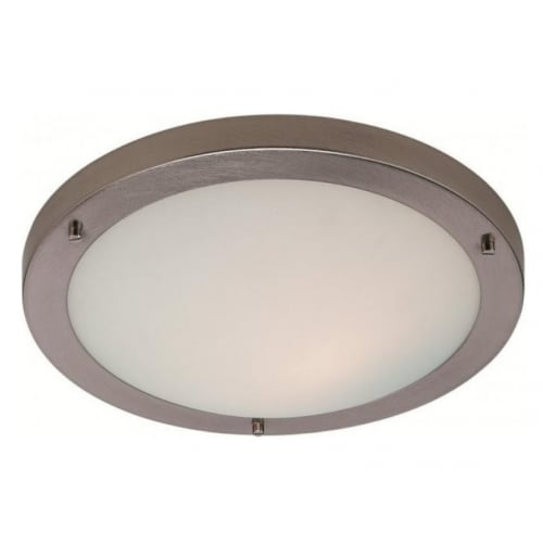 Firstlight 8611BS Rondo 860lm LED Brushed Steel Wall/Ceiling fitting