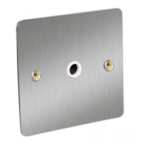 CED FFOP20SC Satin Chrome with White insert 20a Flat Plate Flex outlet