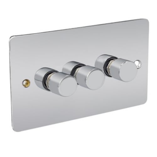 CED FDP400/32C Polished Chrome 3gang 2way 400w Dimmer Switch