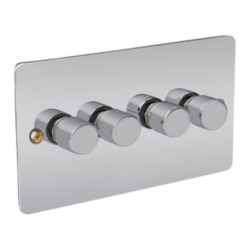 CED FDP250/42C Polished Chrome 4gang 2way 250w Dimmer Switch