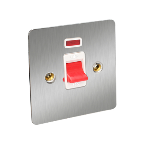 CED FCS45NSC Satin Chrome/White insert 45a DP Switch with Neon 1g