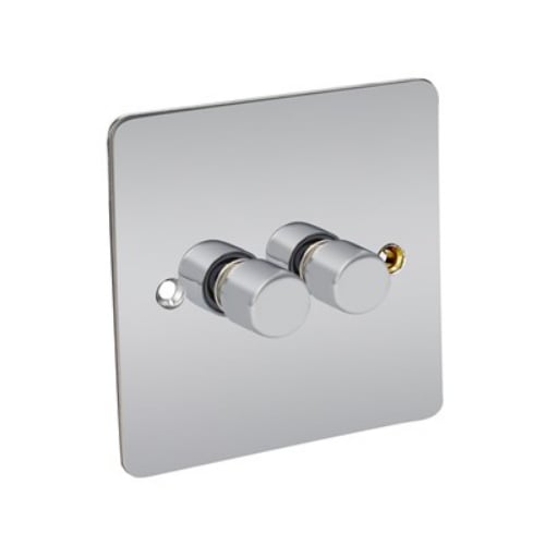CED FDP250/22C Polished Chrome 2gang 2way 250w Dimmer Switch