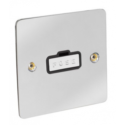 CED FSPCB Chrome Flat Plate 13a Connection Unit Un-switch Blk.insert