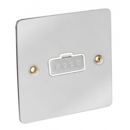CED FSPC Chrome Flat Plate 13a Connection Unit Un-switch Whi.insert