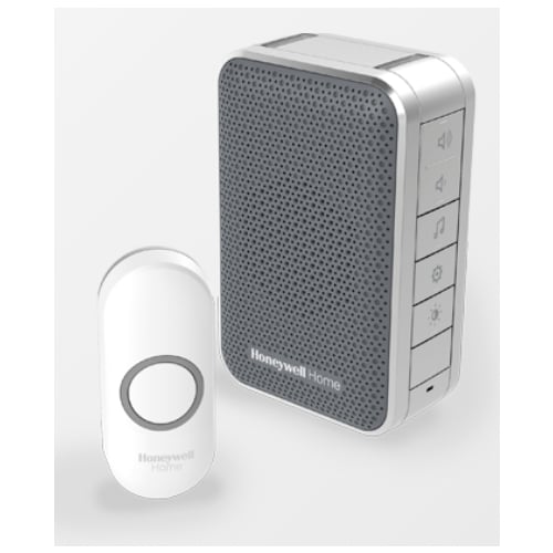 Honeywell DC313NG Grey Wireless Portable Doorbell and Push Button Kit