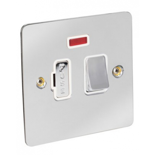 CED FSPSNC Chrome/White insert 13a Switch+Neon Connection unit