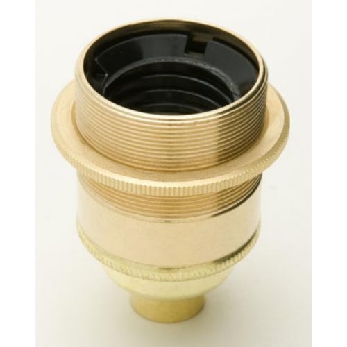 Jeani A44 ES (E27) Brass 1/2 inch Entry Lampholder & Shade Ring