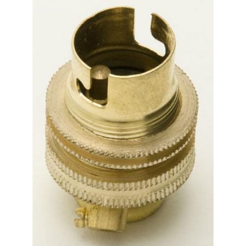 Jeani A96 SBC (B15D) Brass 1/2" Lampholder & Shade Ring
