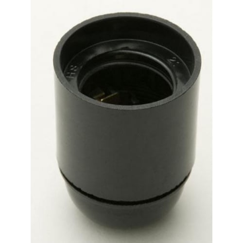 Jeani A41 ES (E27) Plastic 10mm Thread Black Plain Lampholder