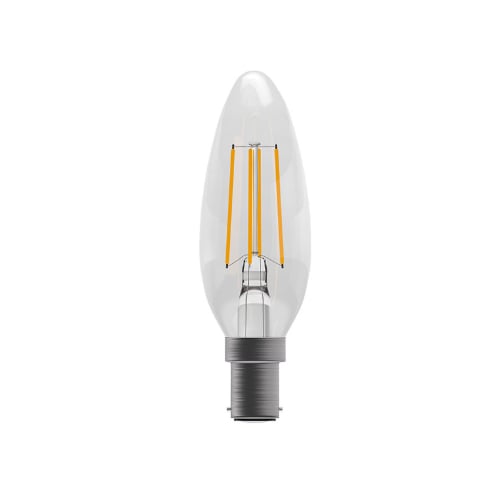 Bell 05306 4w LED Filament 470 lumen Dimmable SBC Candle Lamp