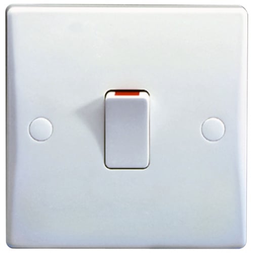 Schneider GU2013 Ultimate 20a DP Switch with Flex Outlet White