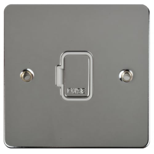 Schneider GU5200WPC 13a Un-switched Spur White Insert Polished Chrome